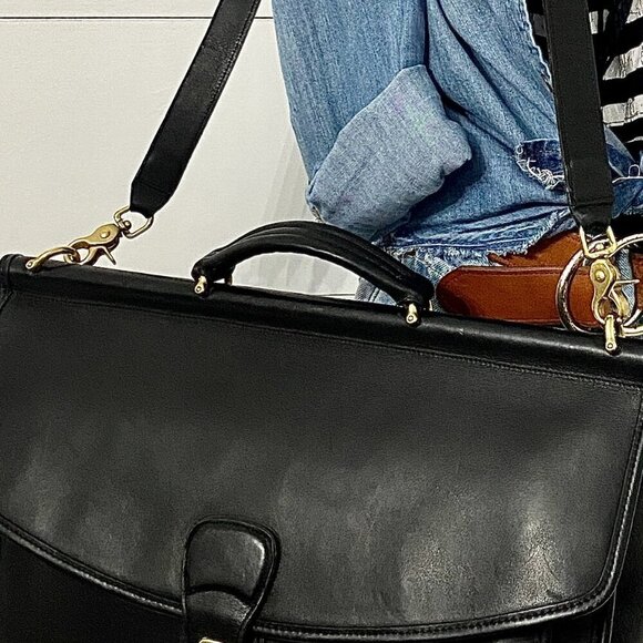 Coach Vintage Beekman Black Leather Briefcase - Style #5266 - Picture 12 of 17